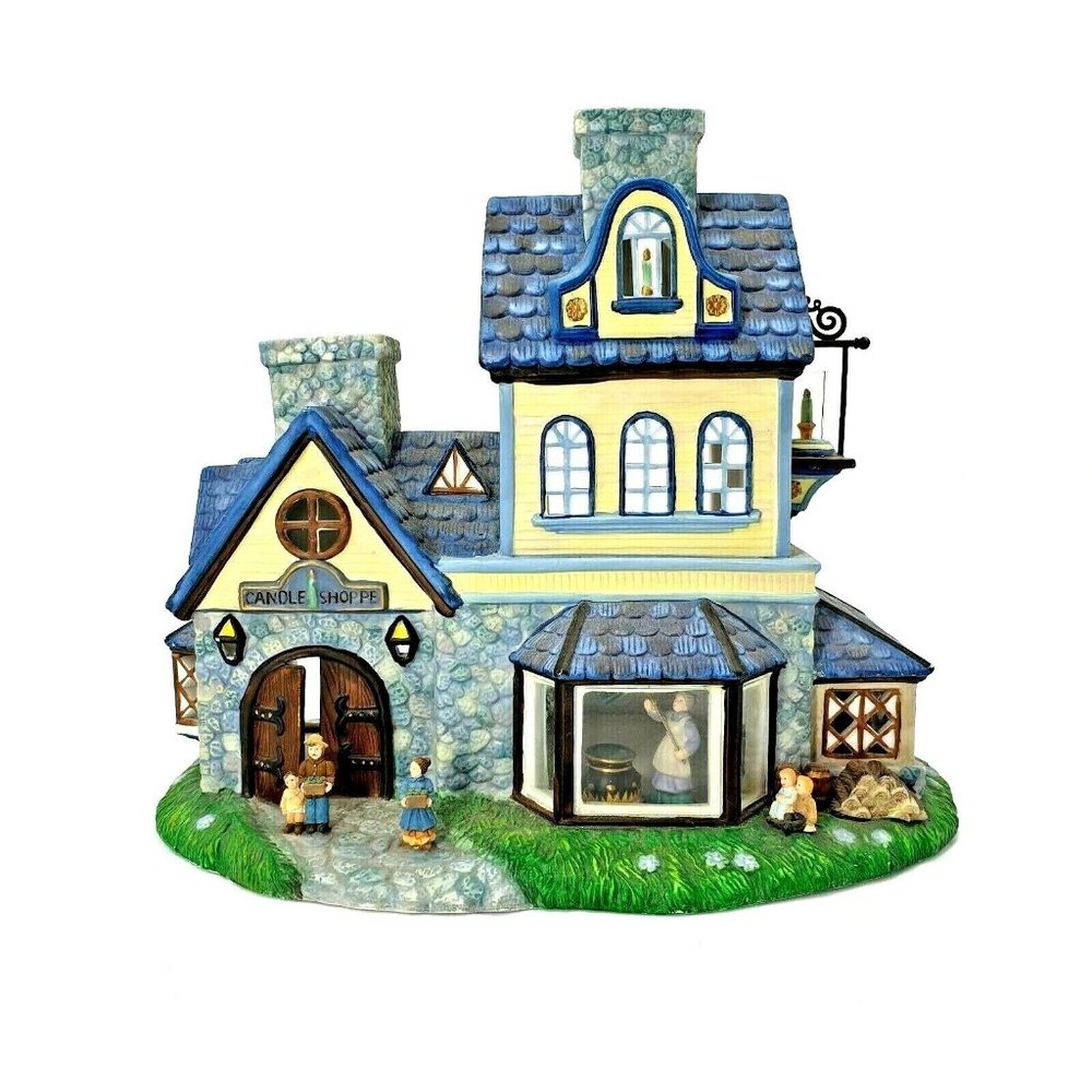 PartyLite Old World Village #1 Candle Shop P7315 Tea Light Candle Holder Retired